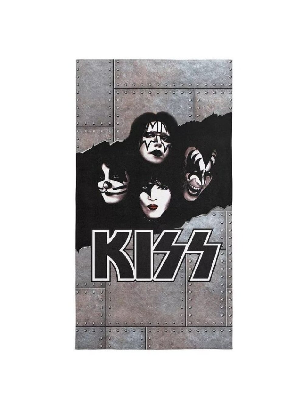 Kiss Breakout Faces Beach Bath Pool Gift Towel Band Gene Paul Tour Rock & Roll